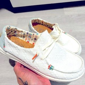 Hey Dude woman’s boho crochet in white